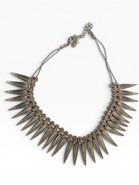 Rocksbox Jewelry - Rocksbox Gold Tone Feather Statement Necklace